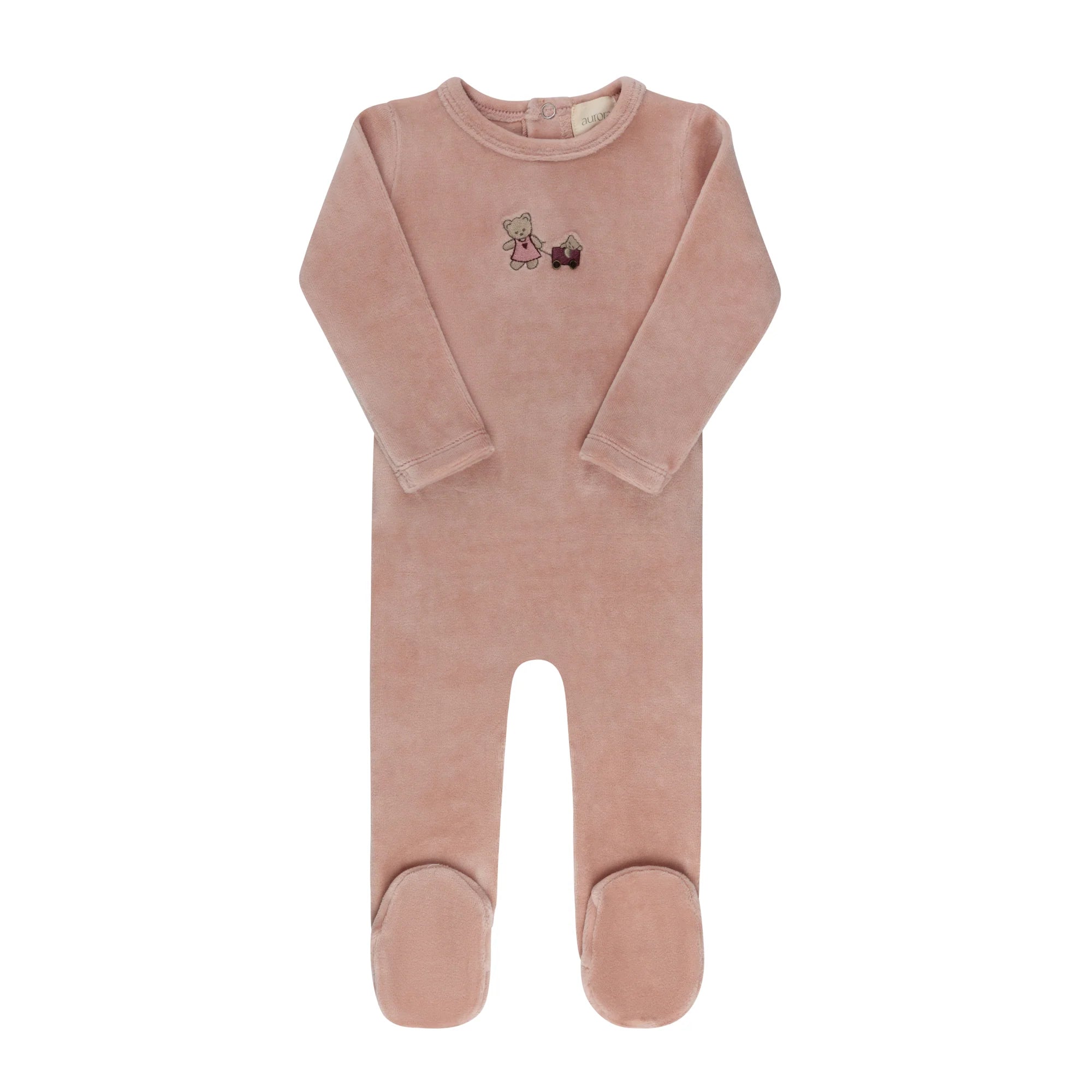 Ely's & Co Embroidered Bear Footie