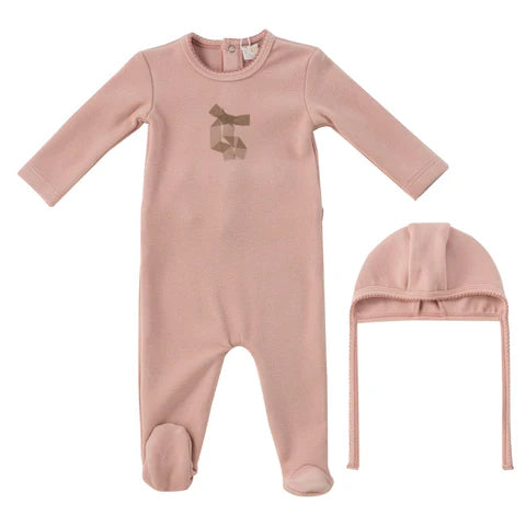 Pre-Order Kipp Felt Bow Footie & Bonnet