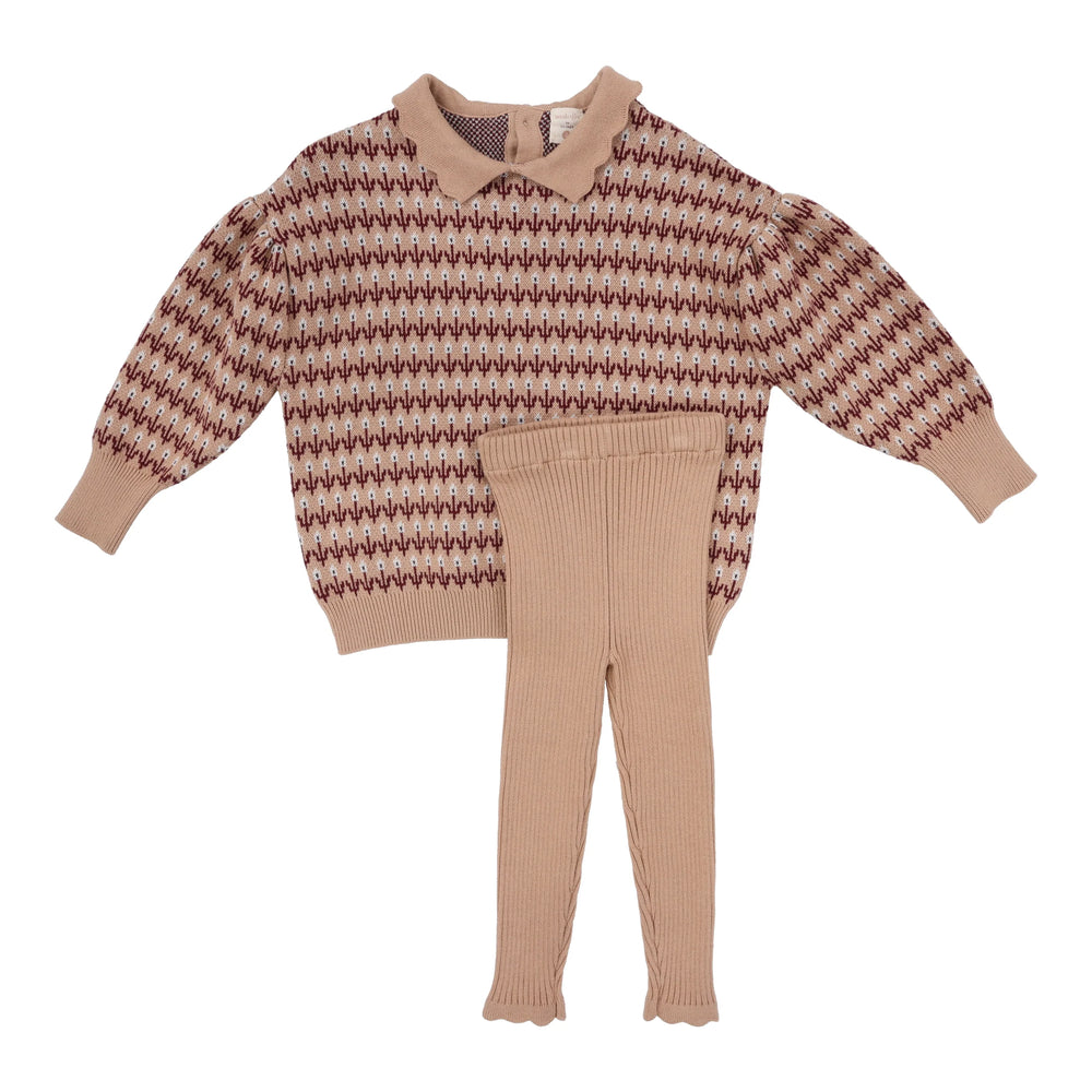 Pre-Order Lil Legs Pink Floral Knit Set