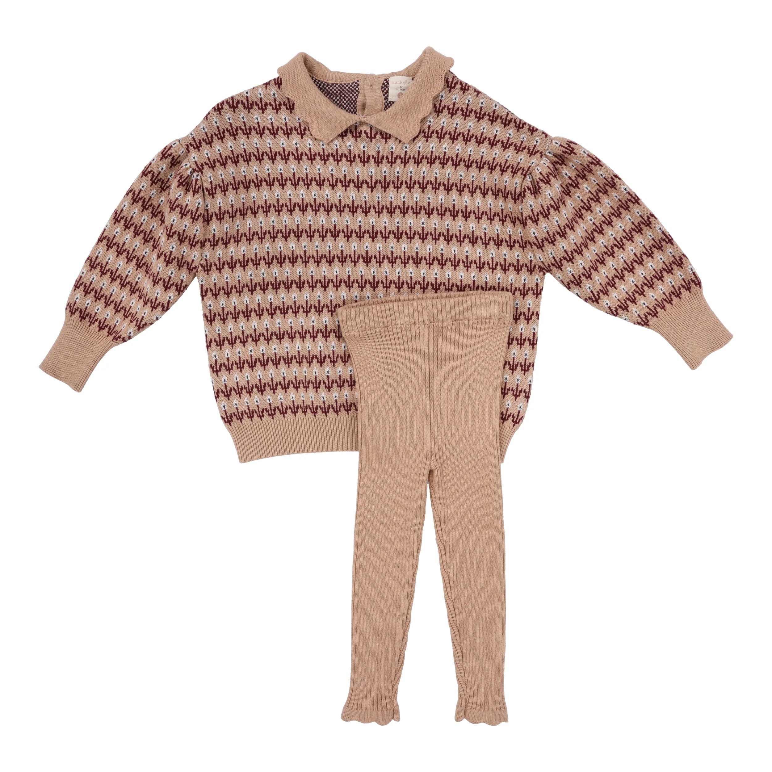 Pre-Order Lil Legs Pink Floral Knit Set