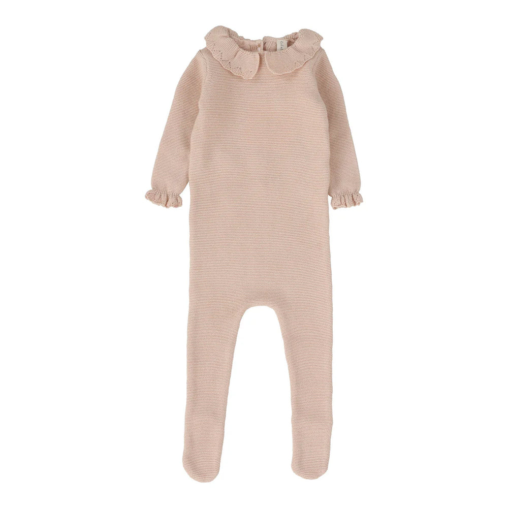 Lilette Knit Collar Ruffle Footie