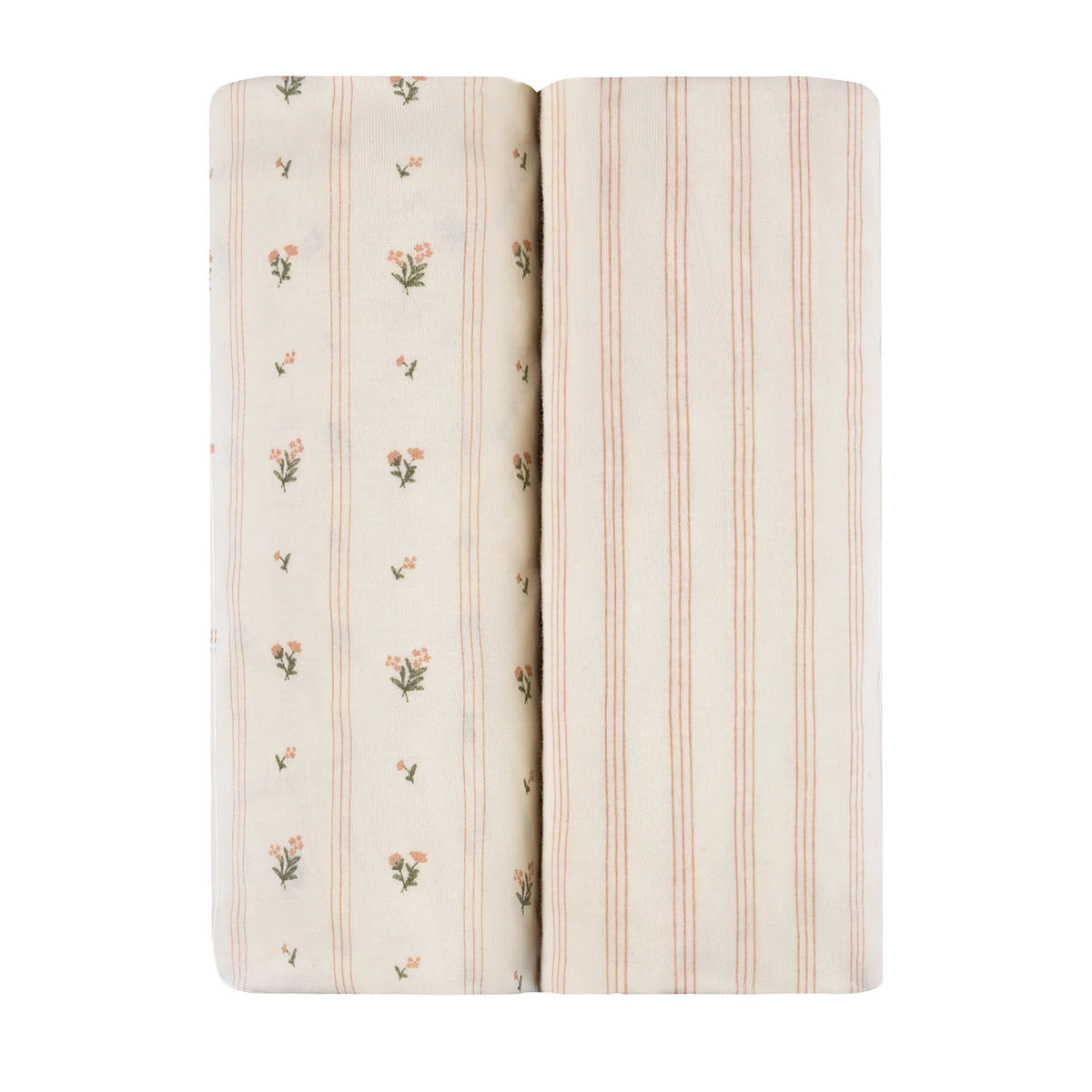 Ely's & Co- Linear Floral- Crib Sheets 2 Pack