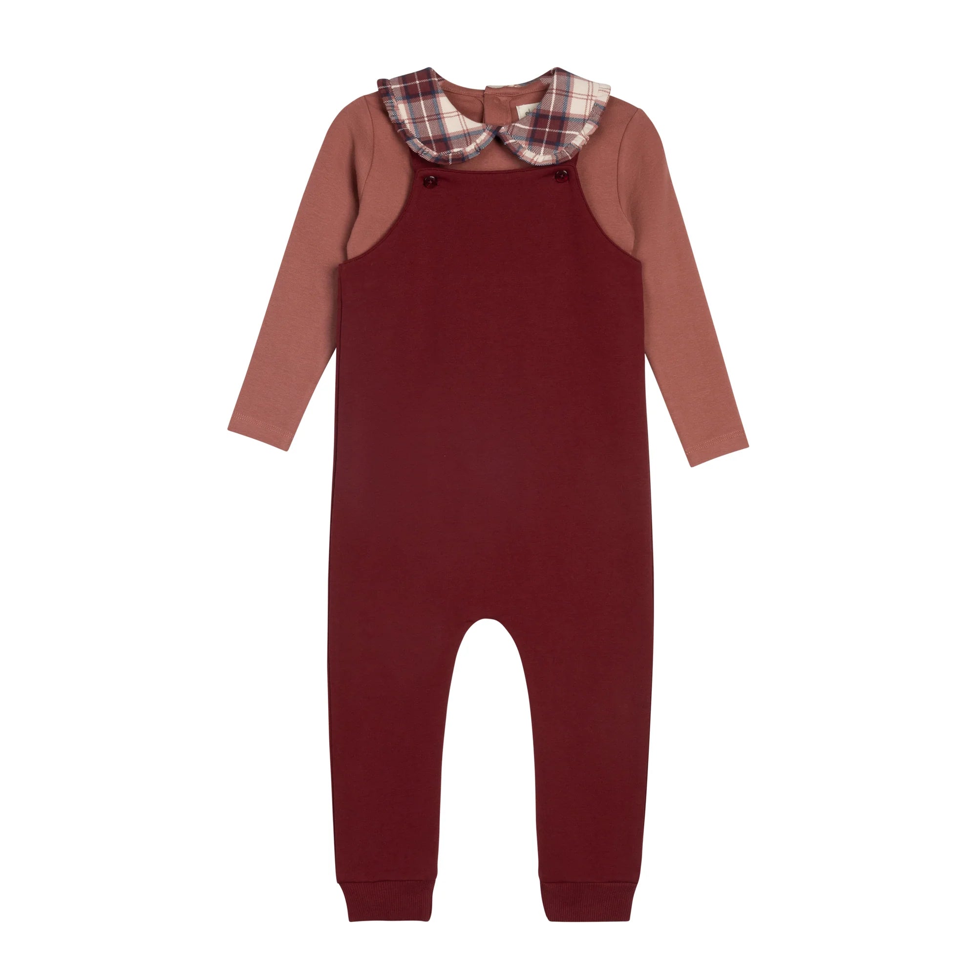 Ely's & Co French Terry Scottish Bodysuit+Overalls
