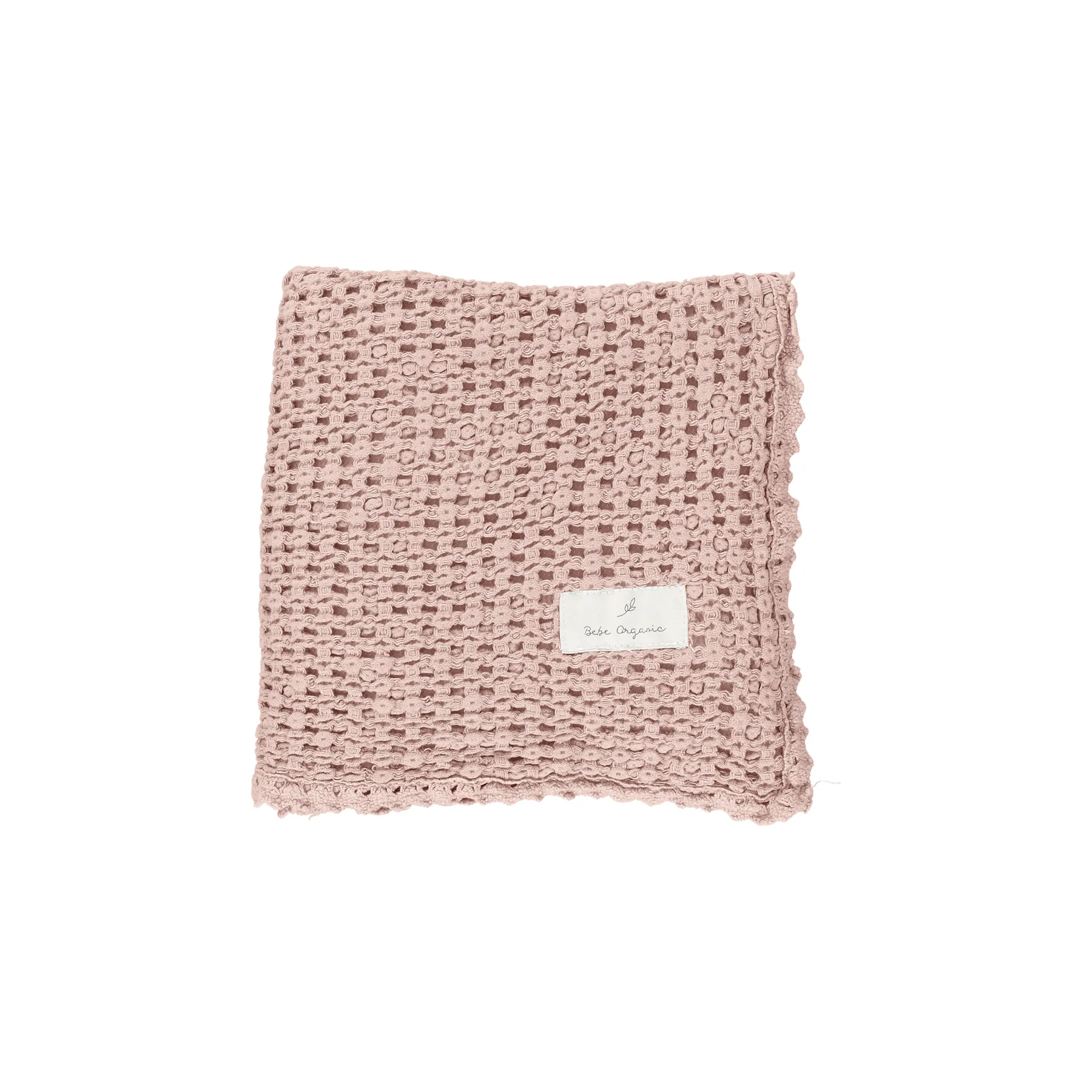 BEBE Organic Dusty Rose Waffle Blanket