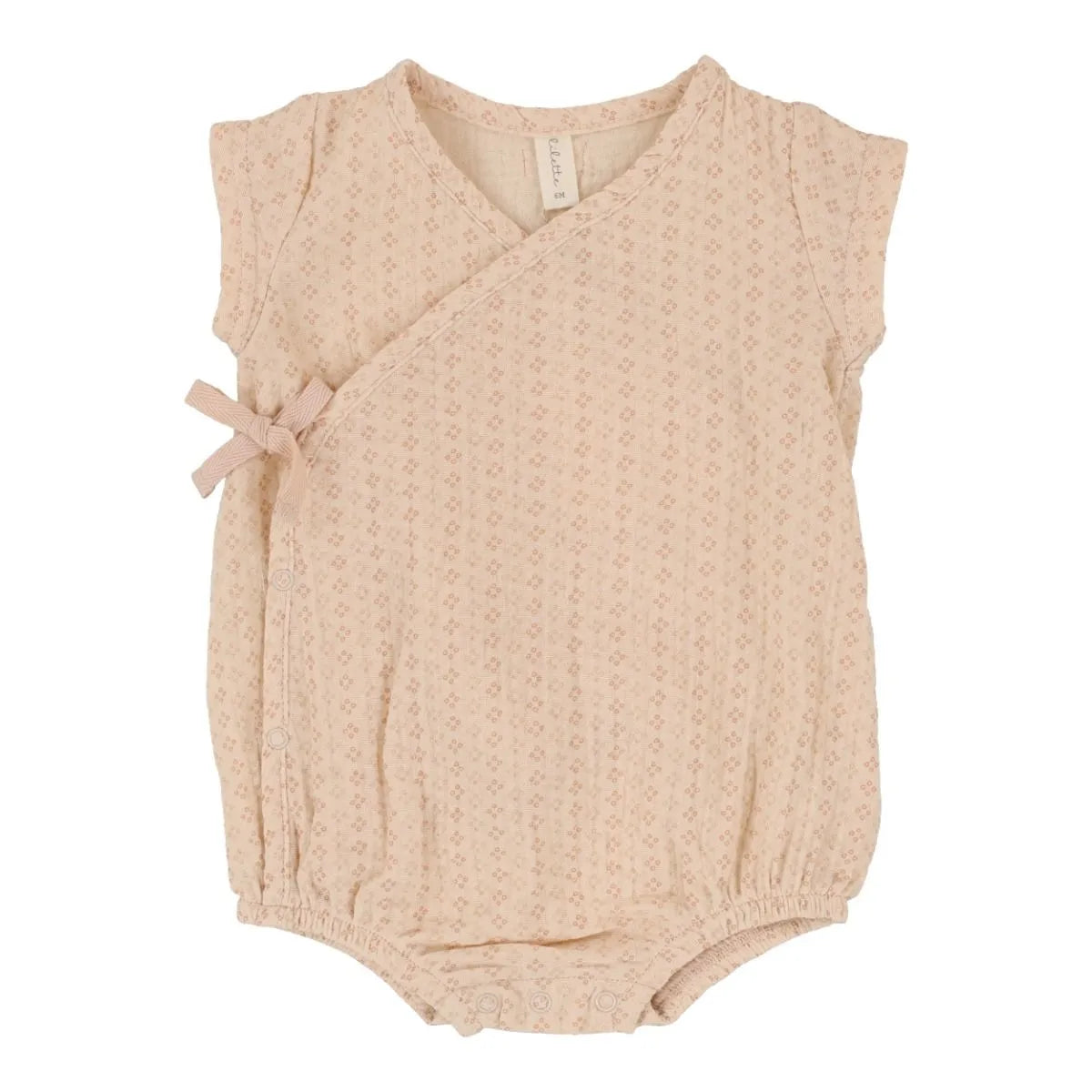 Lil Legs Floral Wrap Romper & Bonnet