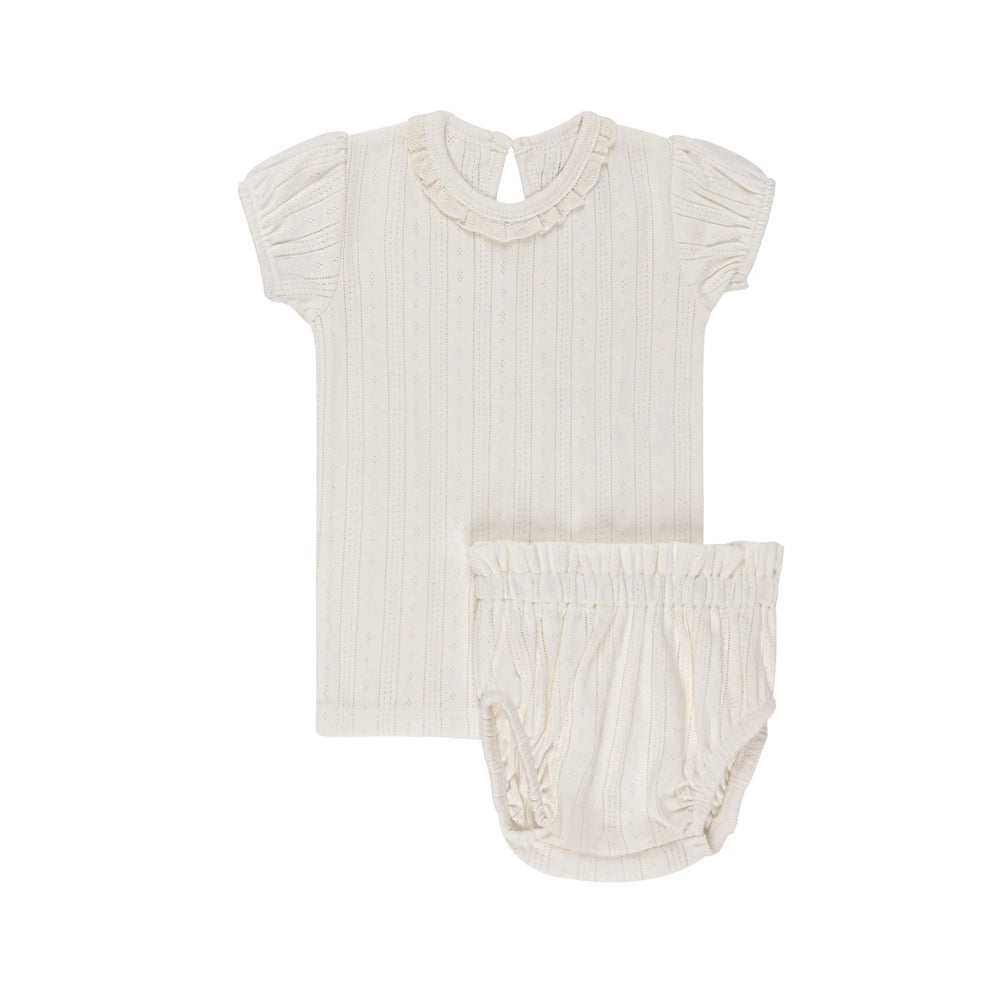 Ely's & Co Lace Trim Pointelle Collection-Girl Set