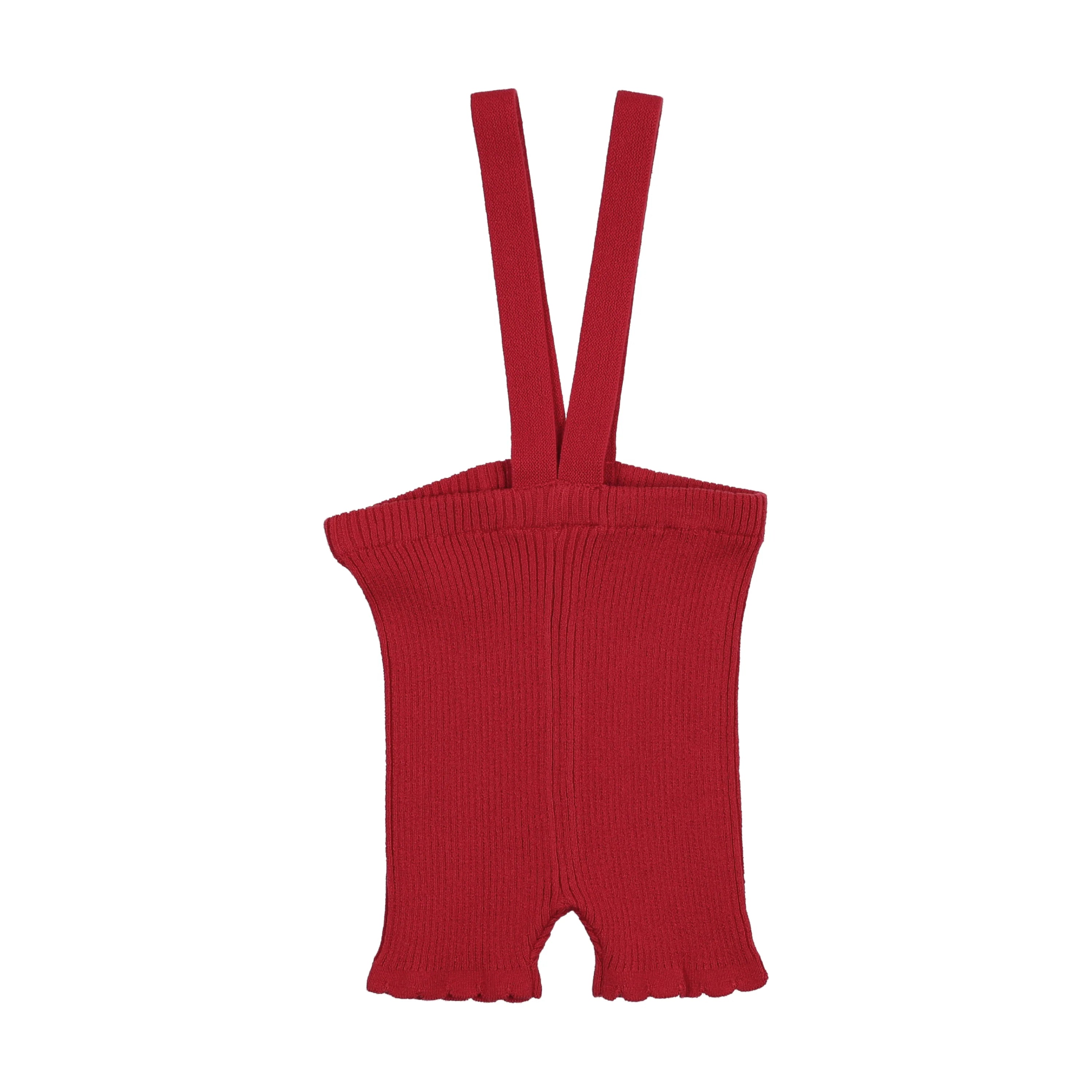 Lil Legs Scallop Suspender Shorts