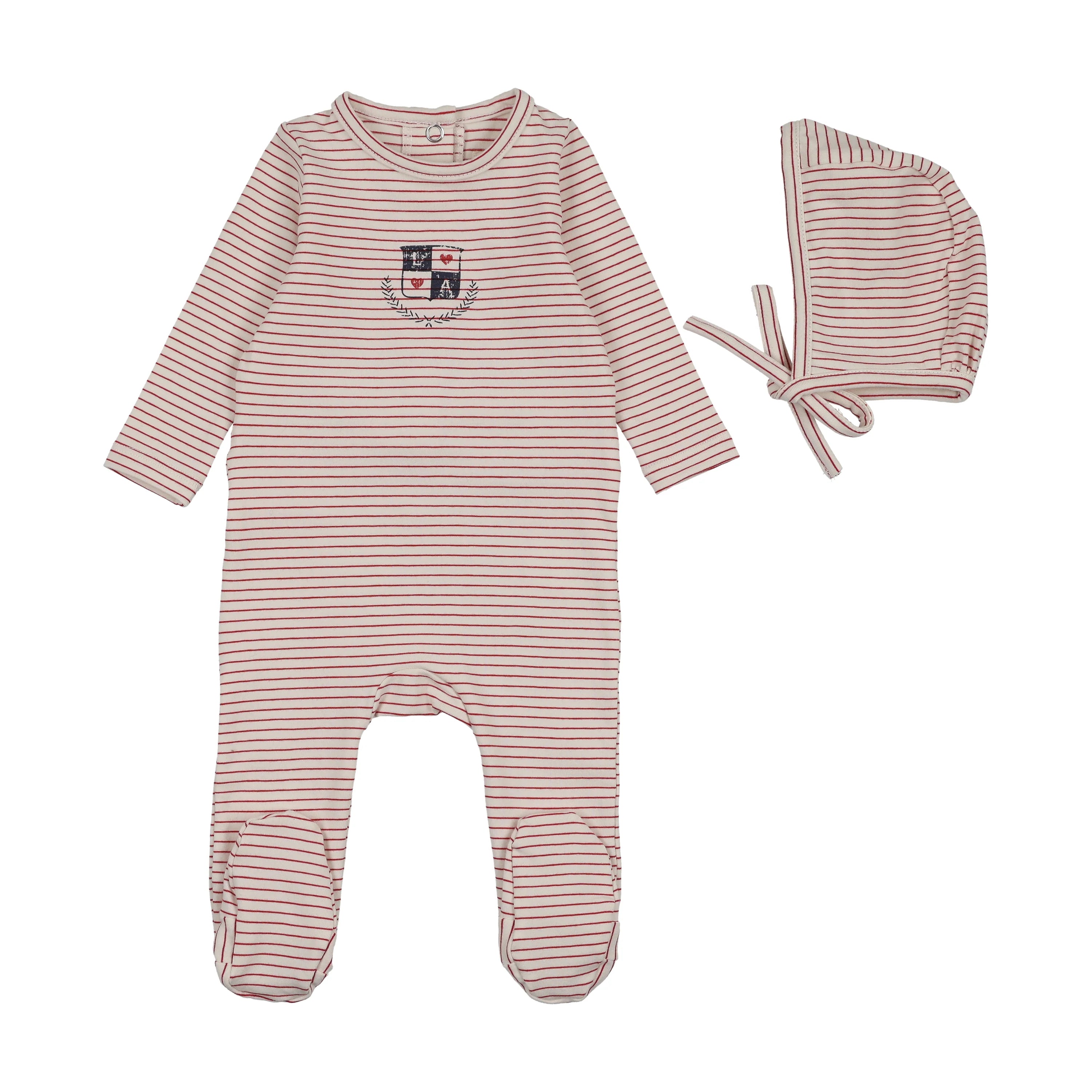 Lil Legs Denim City Girl Footie & Bonnet