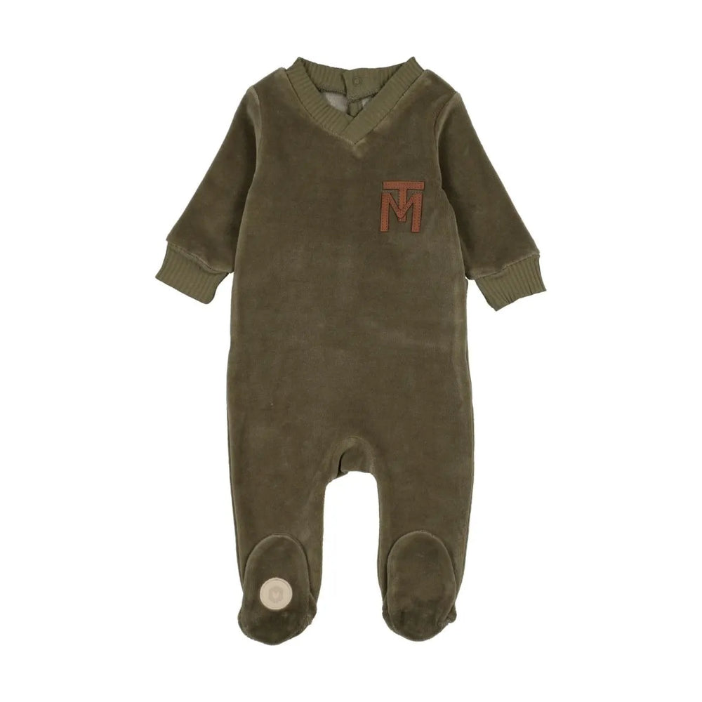 Pre-Order Mon Tresor V-Neck Emblem Footie