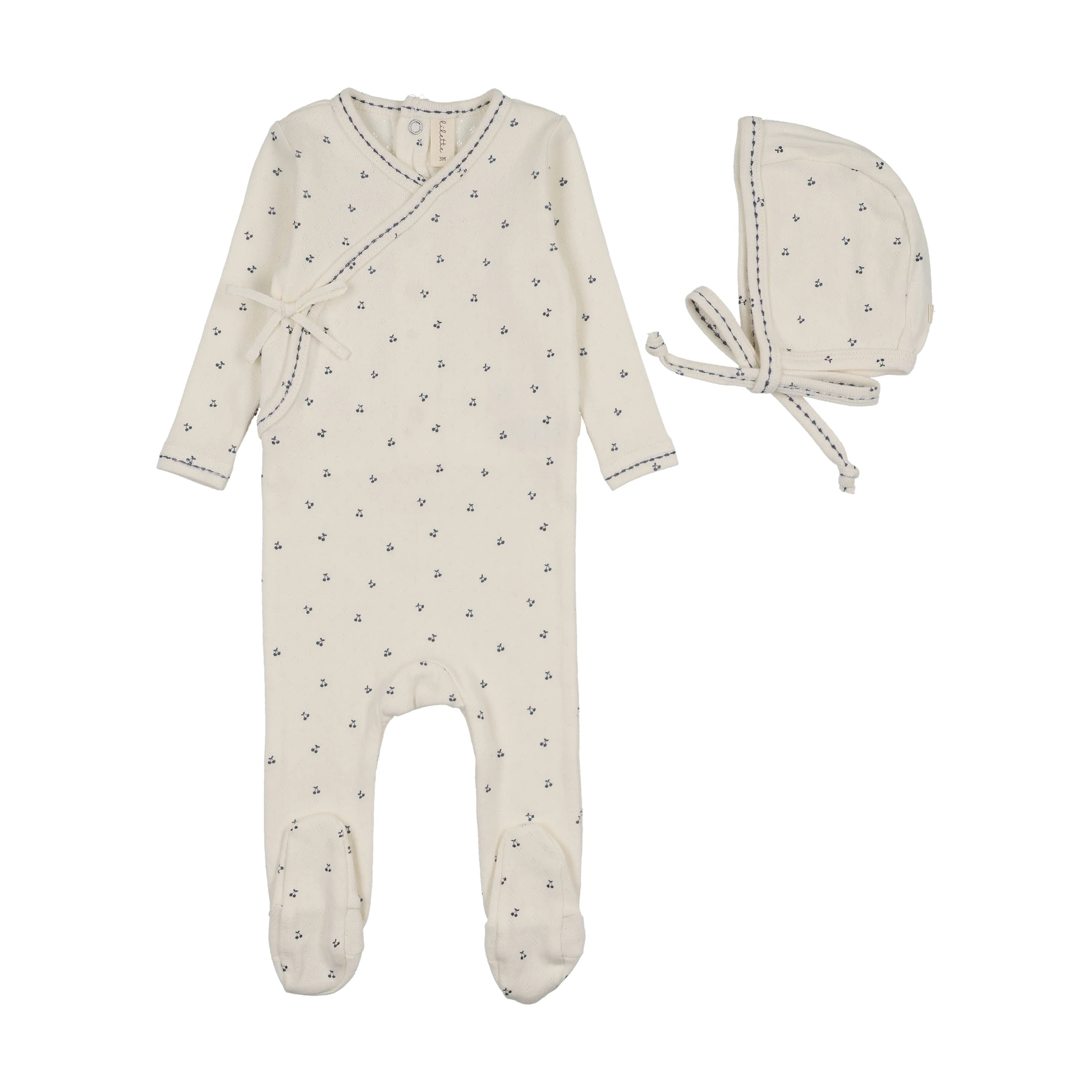 Lilette Cherry Scallop Footie Set