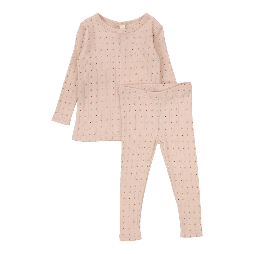 Lilette Girl Linear Printed Long Sleeve Set