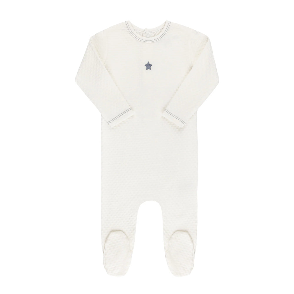 Ely's & Co Embroidered Heart & Star Collection-Star-Footie & Bonnet
