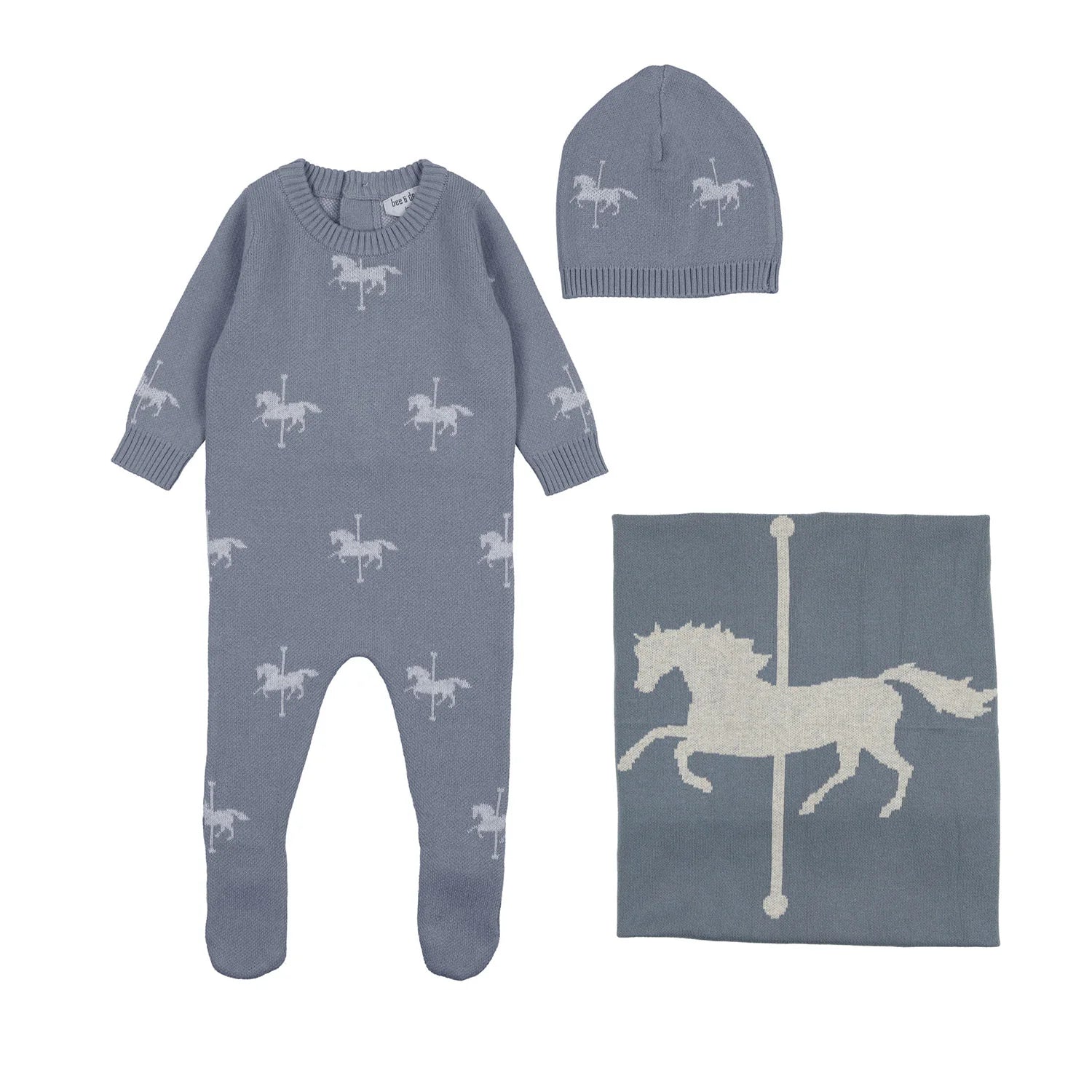 Bee and Dee Stone Grey Knit Carousel Full Set