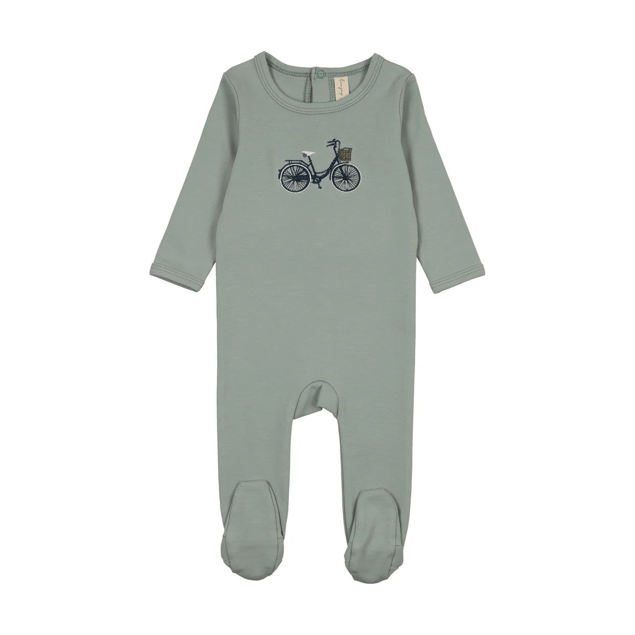 Pre-Order Bonjoy Embroidered Bike Footie- Teal