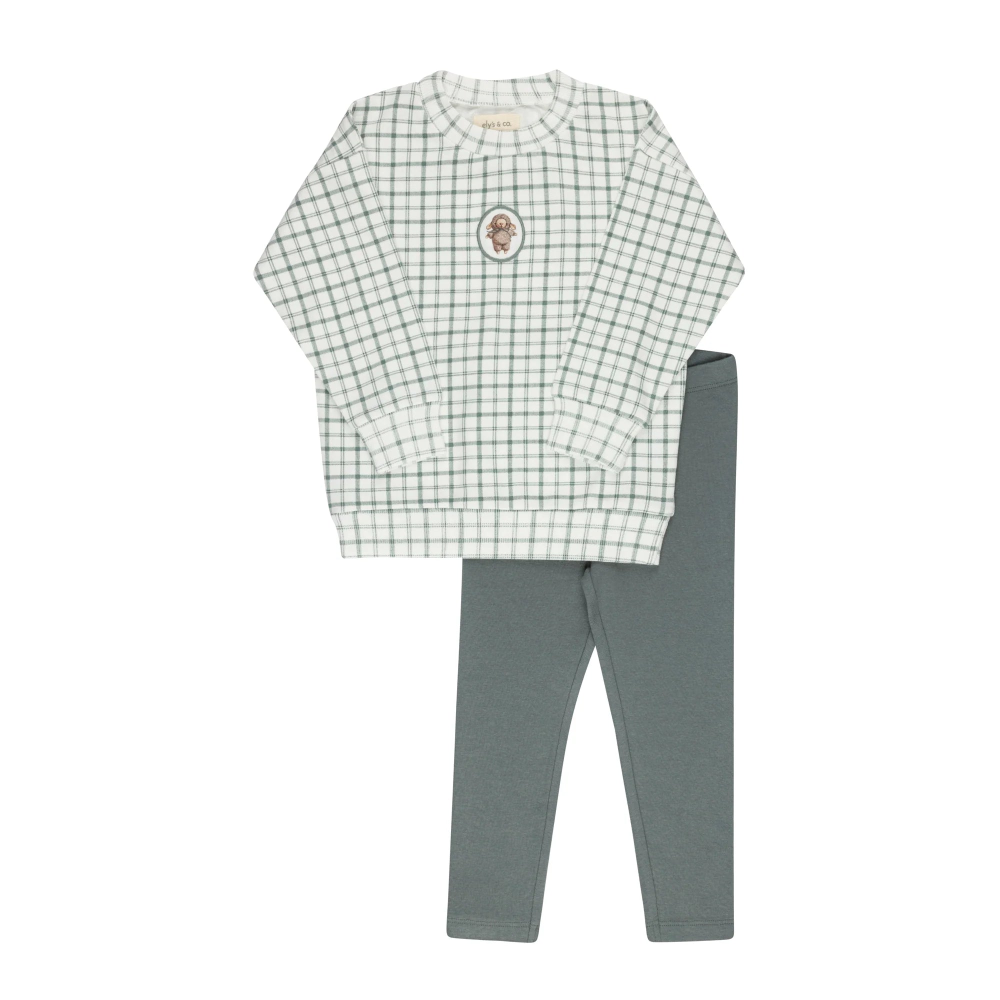 Ely's & Co Plaid Sheep Loungewear