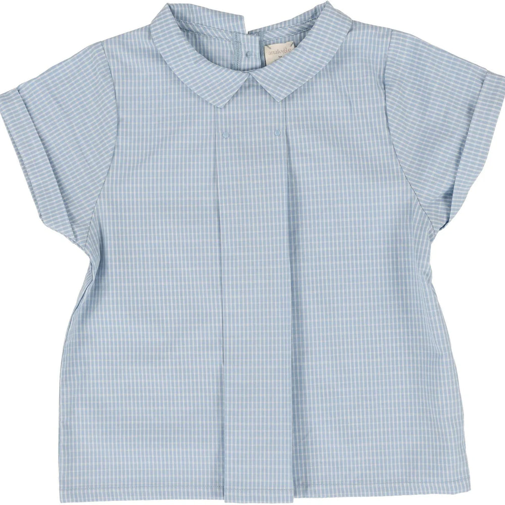 Analogie Windowpane Toddler Collar Shirt