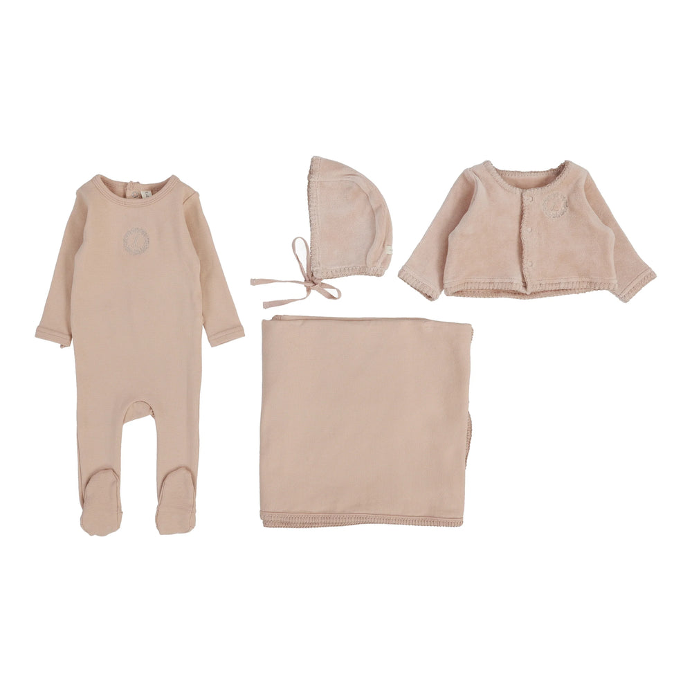 Lilette Velour Cardi Layette Set