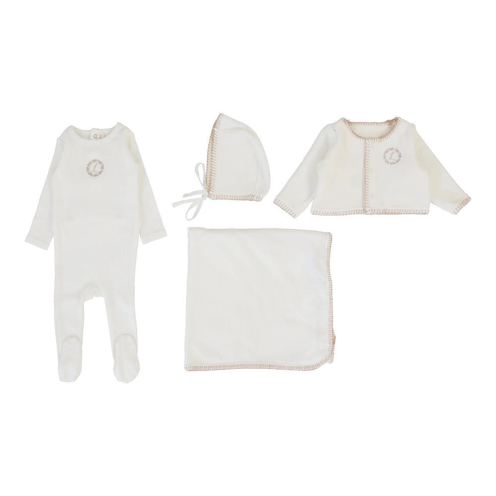 Lilette Velour Cardi Layette Set