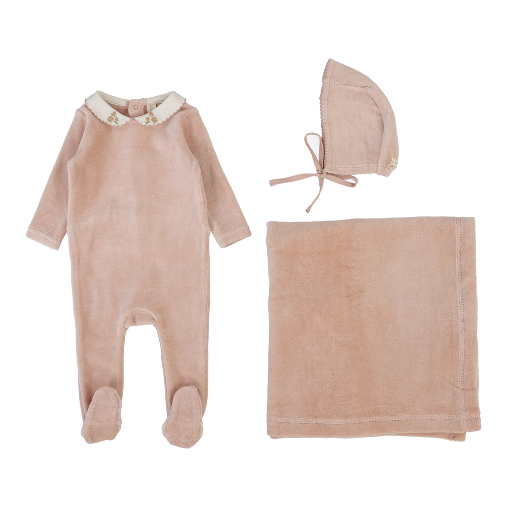 Pre-Order Lilette Velour Collar Layette Set