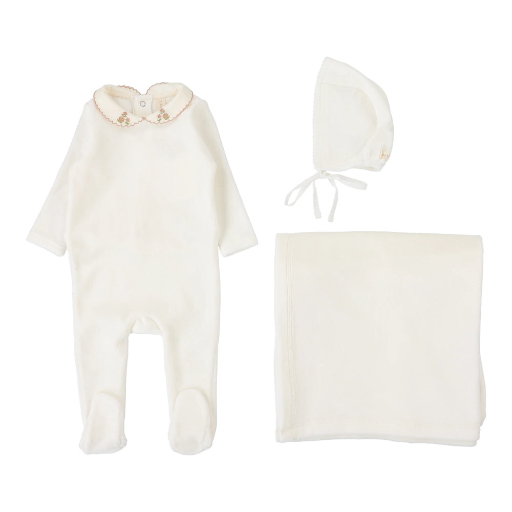 Pre-Order Lilette Velour Collar Layette Set