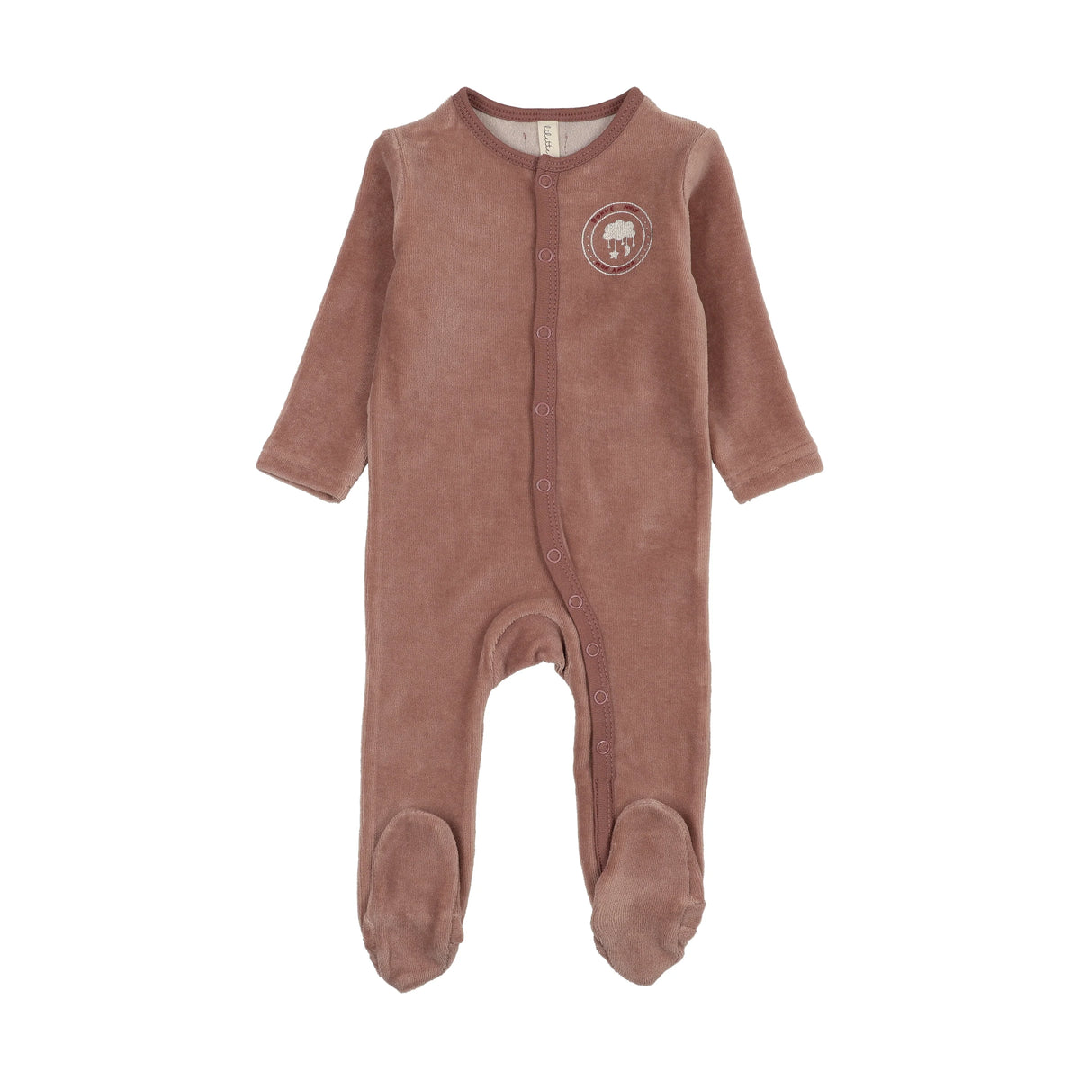 Lilette Velour Snapdown Footie