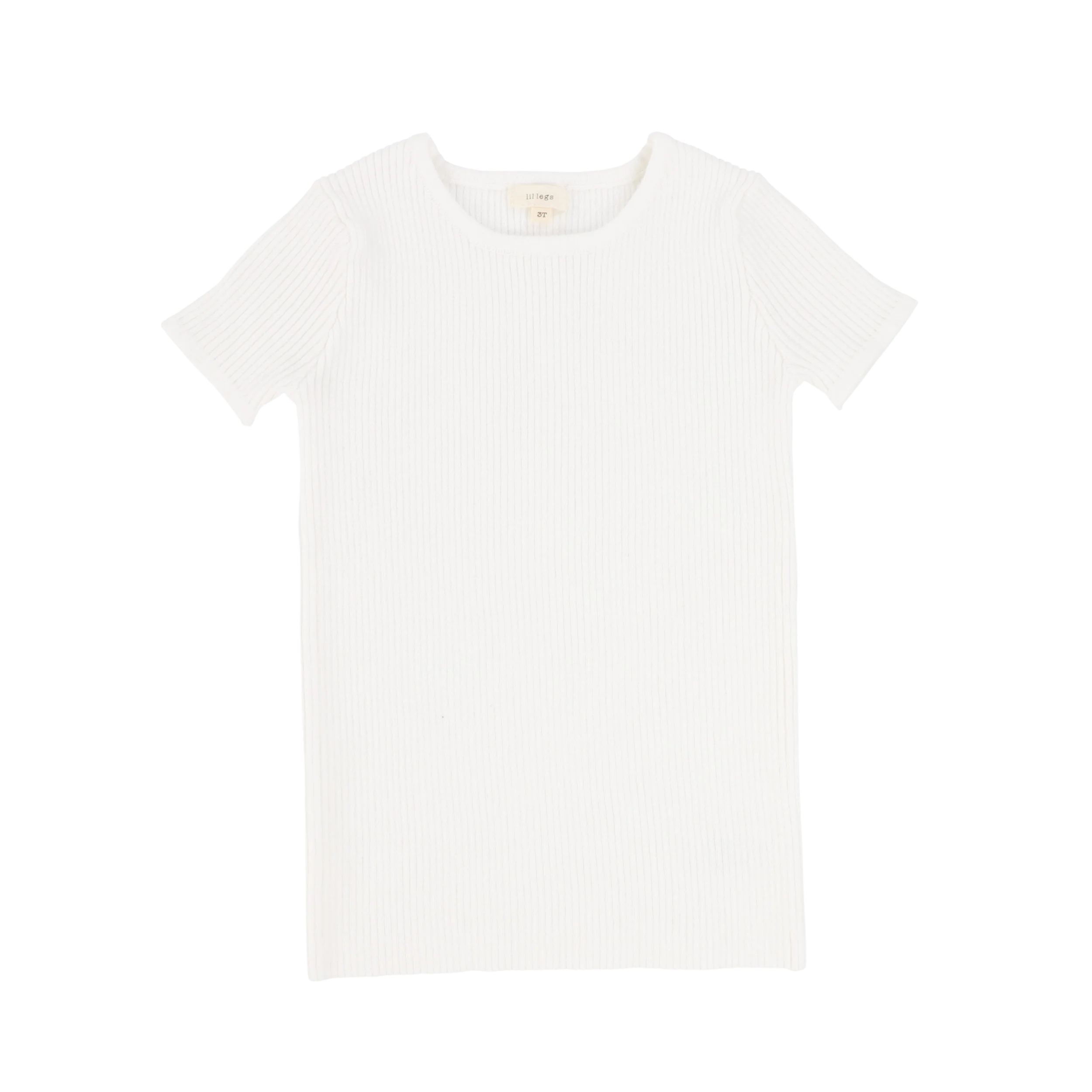 Lil Legs Ribbed Knit Short Sleeve Tshirt