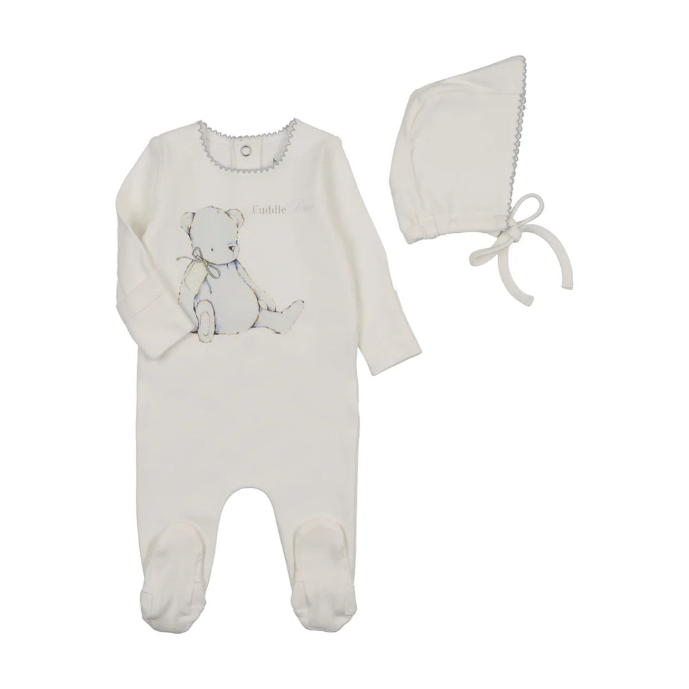 Bee & Dee Cuddle TIme Footie & Bonnet