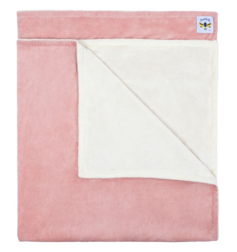 Swaddle Bee Pink & Ivory Minkybee