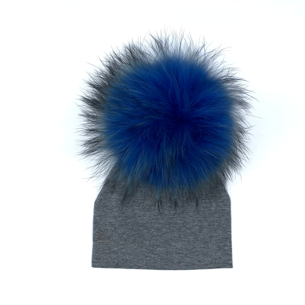 Heather Grey Pompom Hat