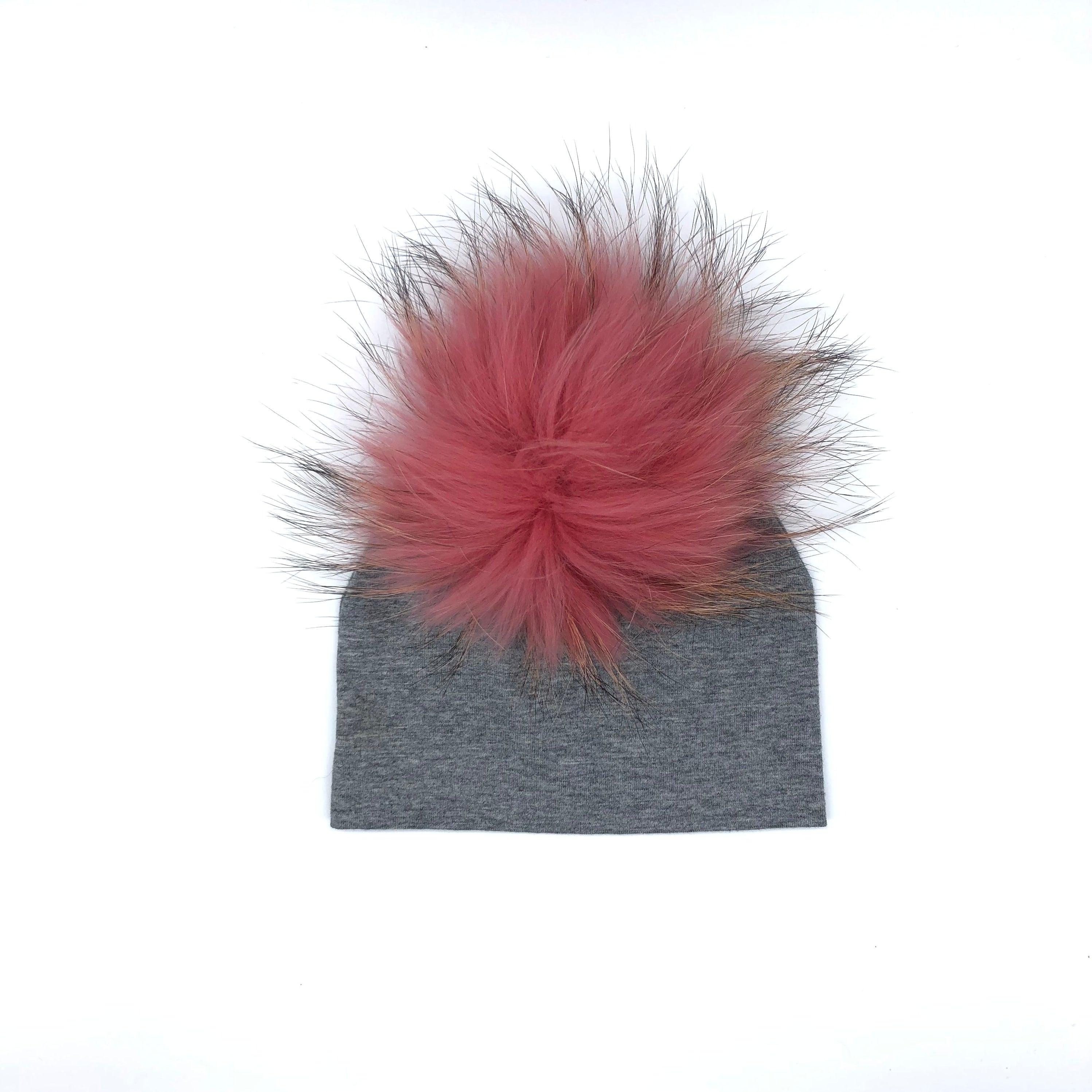 Heather Grey Pompom Hat