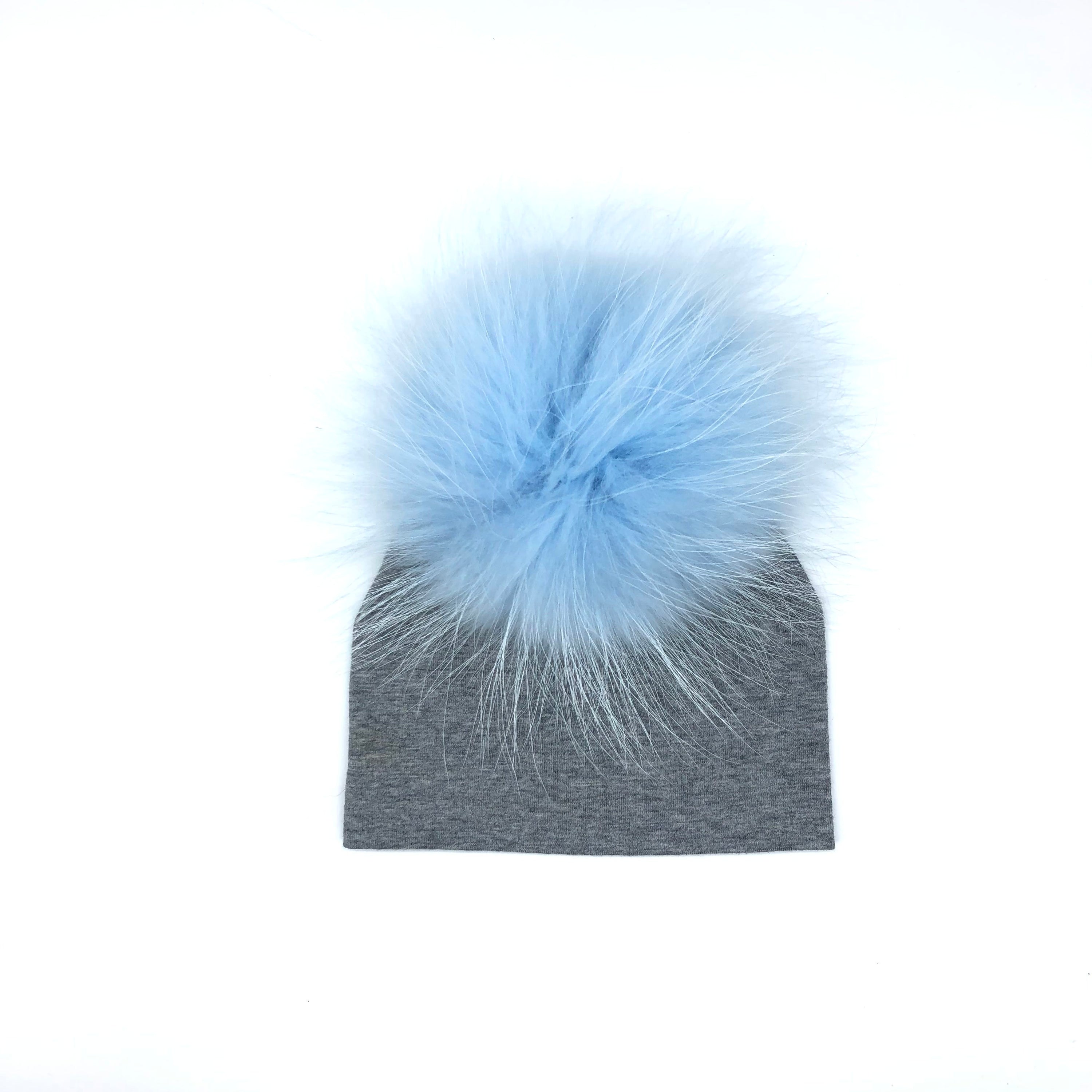 Heather Grey Pompom Hat