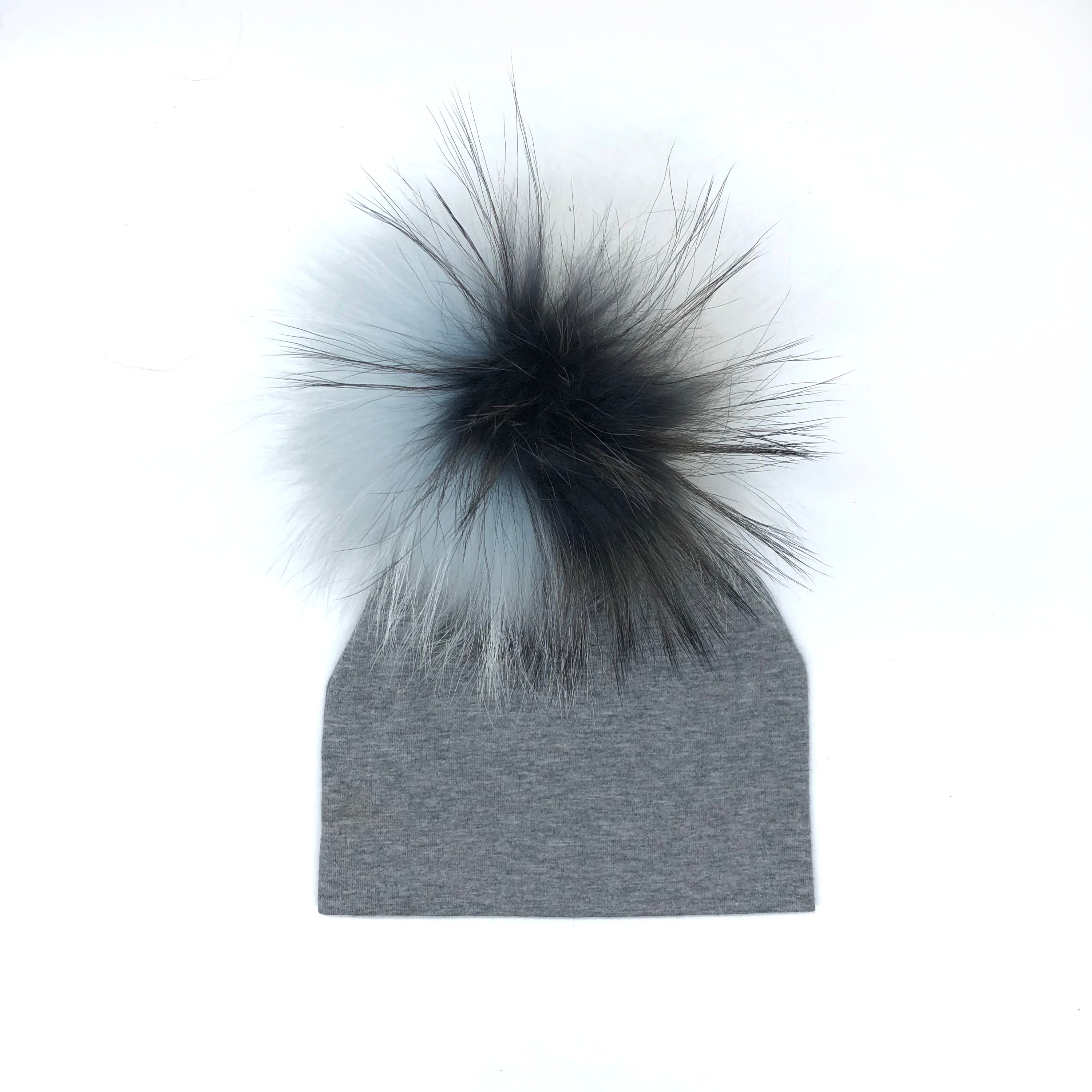 Heather Grey Pompom Hat