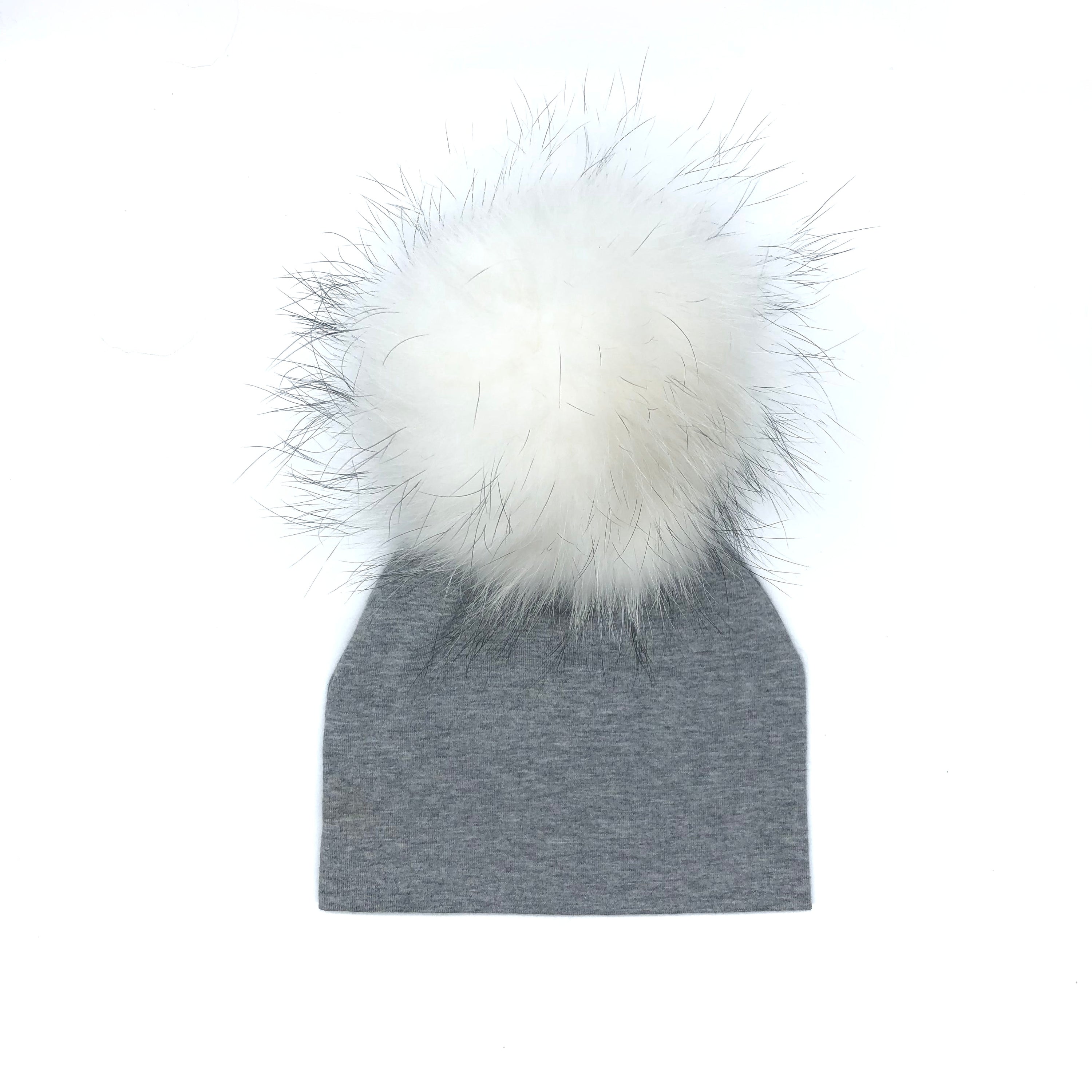 Heather Grey Pompom Hat