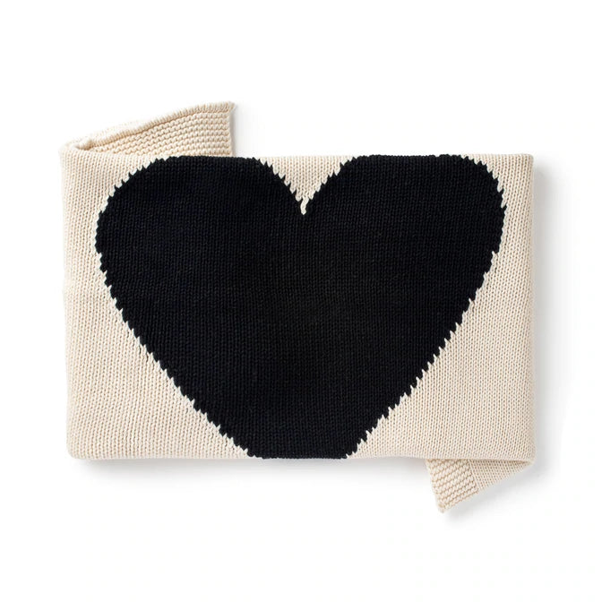 Domani DH BABY BLANKET NATURAL/BLACK HEART