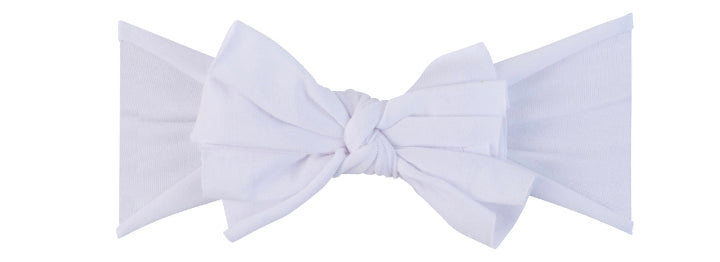 Elys and Co Jersey Cotton Bow Headband White