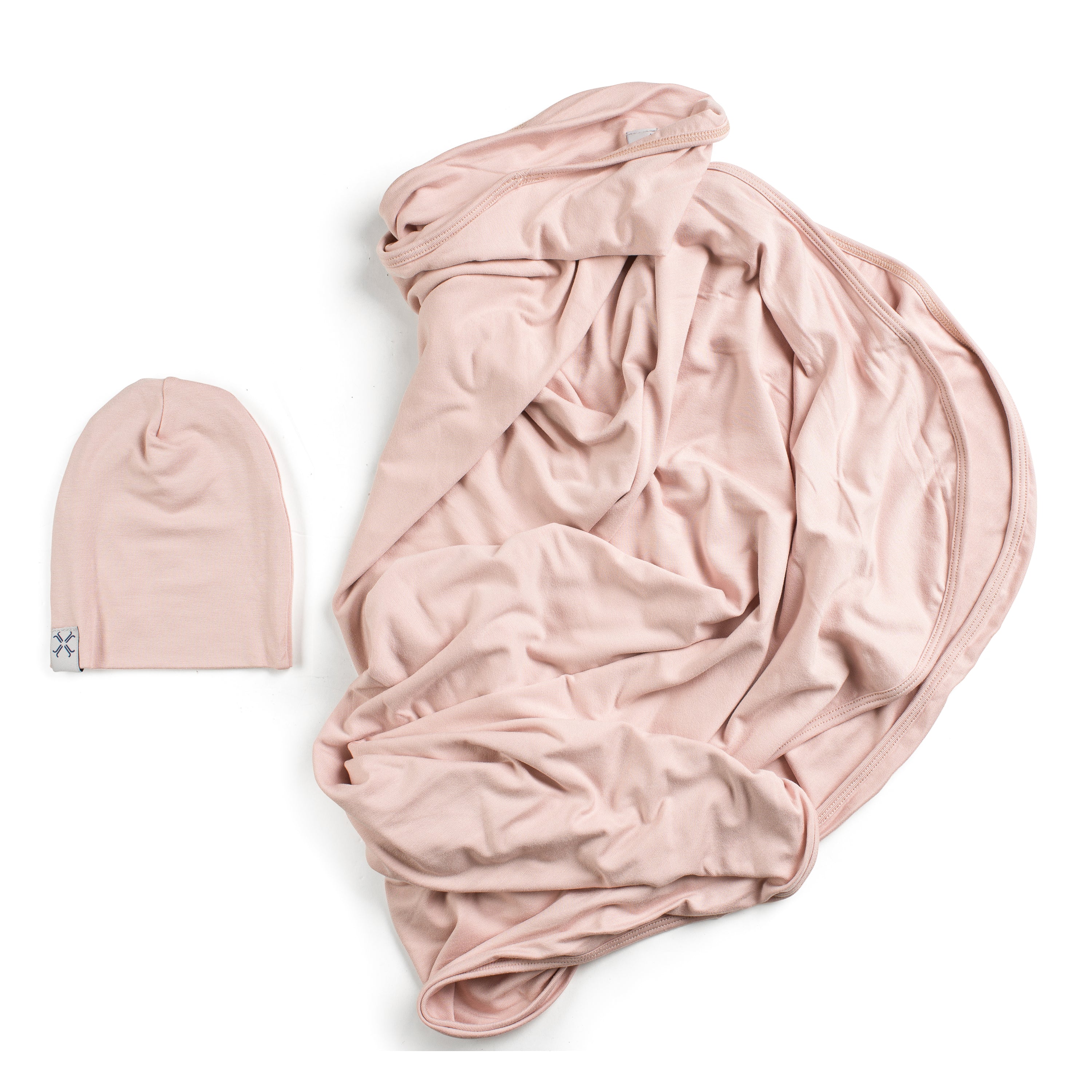 Jacqueline & Jac Blush Beanie & Blanket set