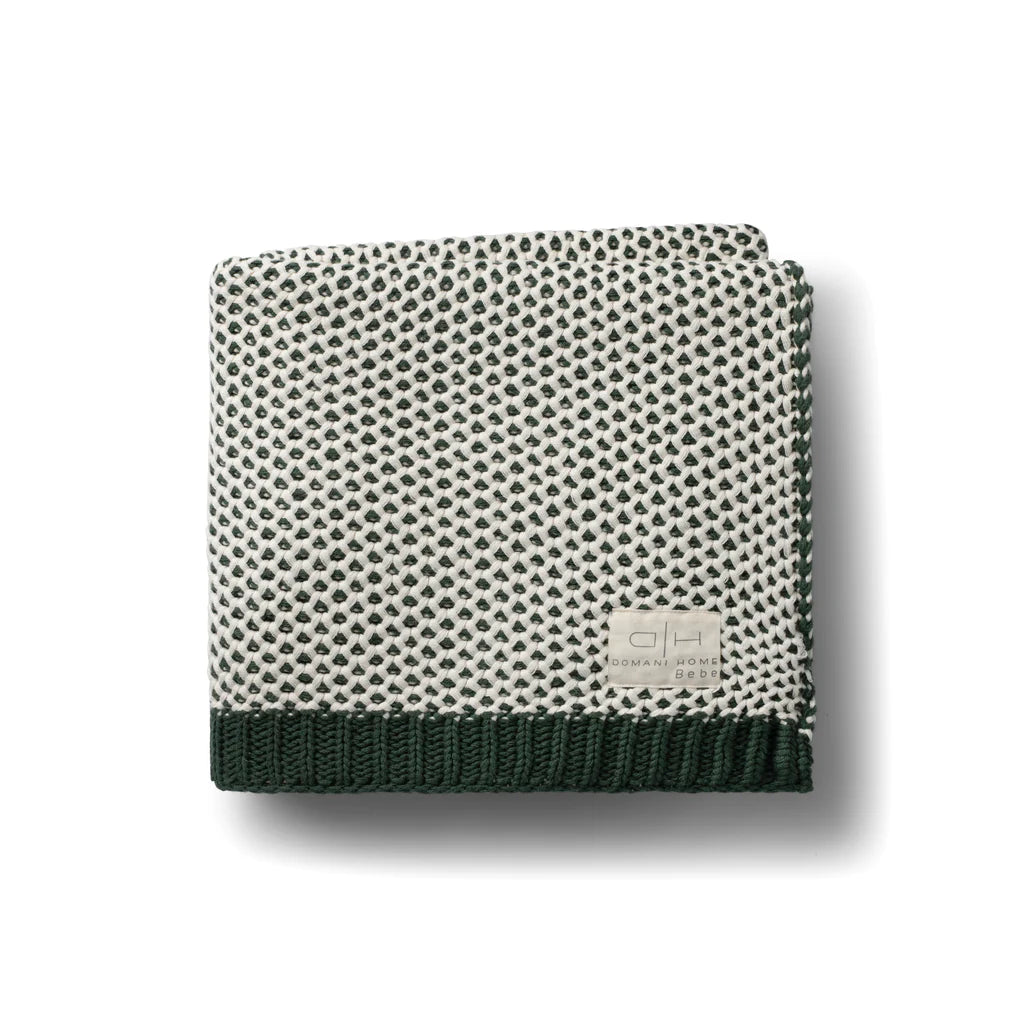 Domani DH BABY BLANKET HONEYCOMB FOREST GREEN