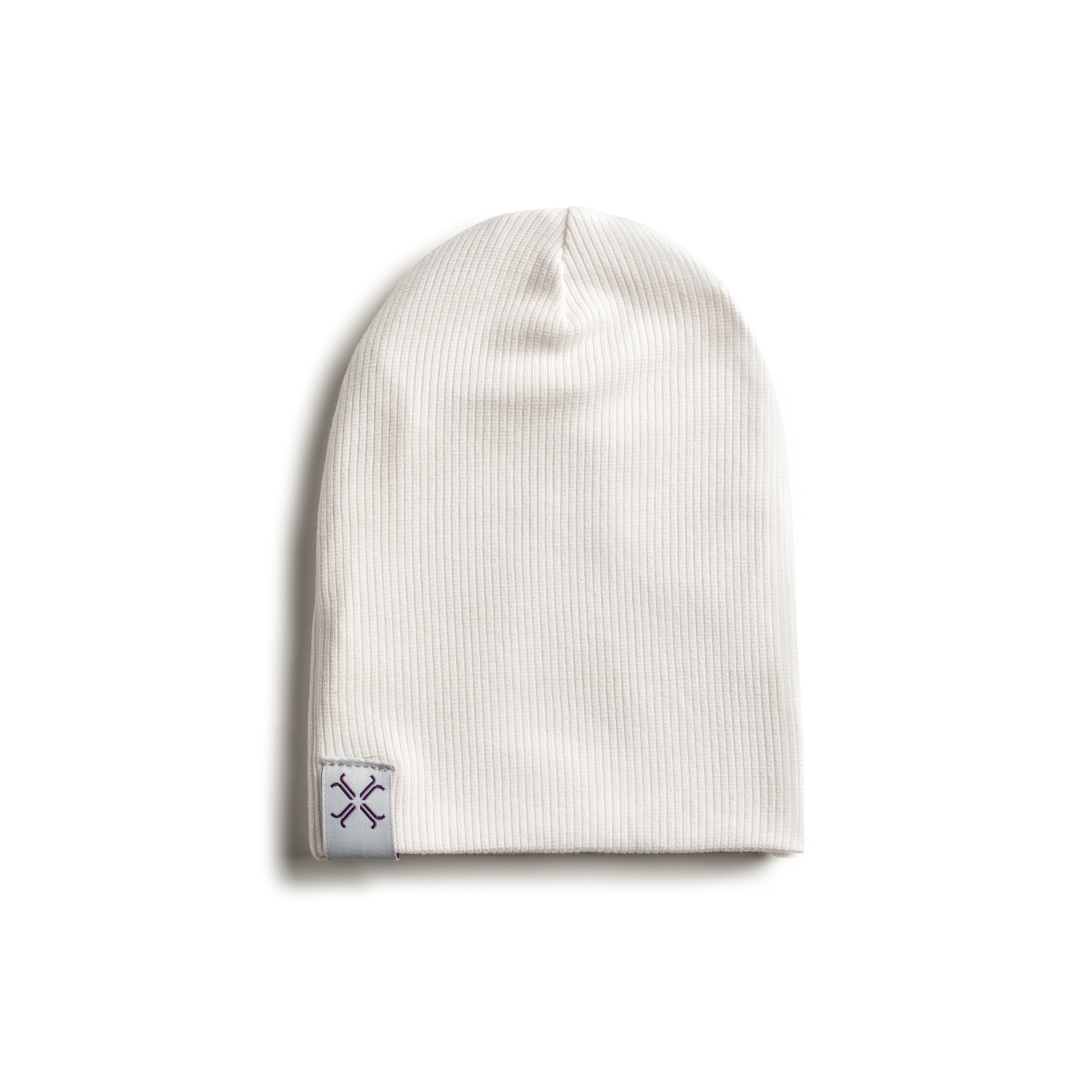 Jacqueline & Jac Ribbed Natural White Beanie