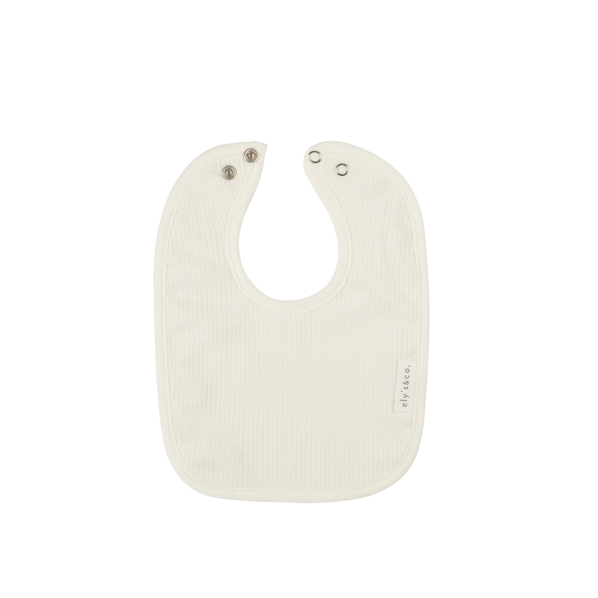 Elys and Co Solid Ribbed Bib Ivory