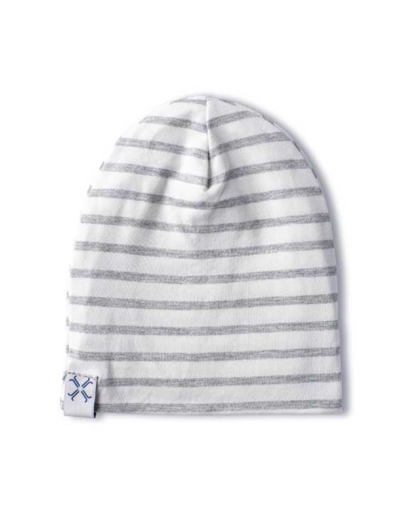 Jacqueline & Jac Striped Grey Beanie