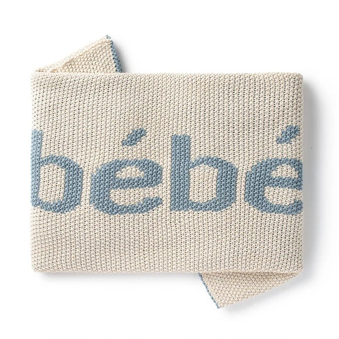 Domani DH BABY BLANKET NATURAL/BLUE GREY BEBE