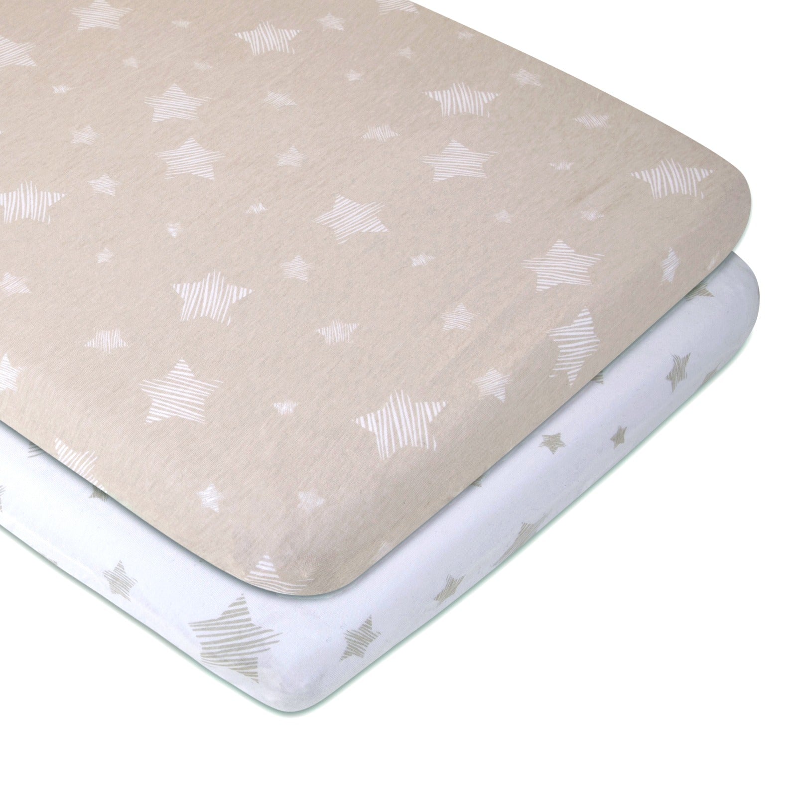 Elys and Co Drawn Star Print Pack n Play Sheets 2 pack