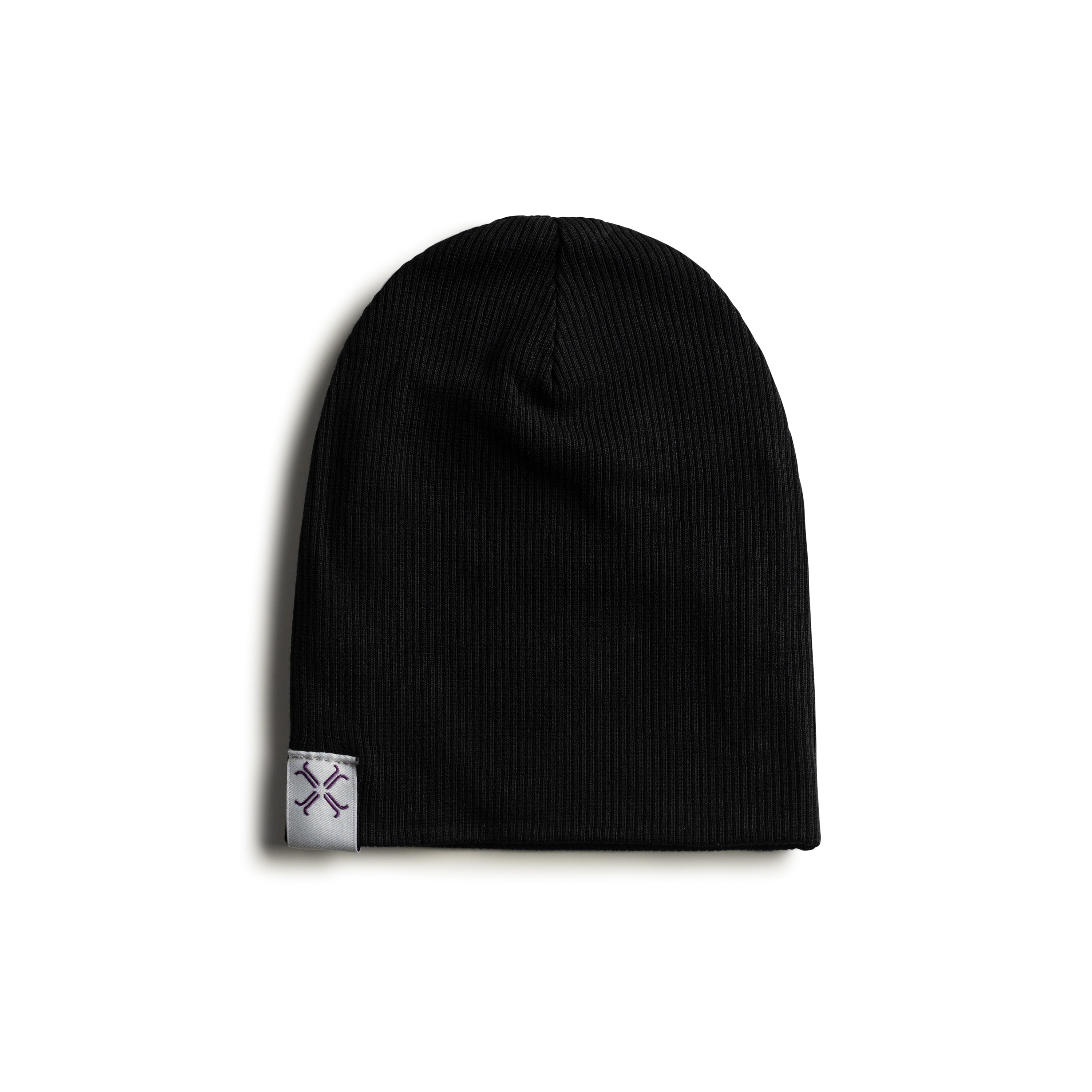 Jacqueline & Jac Ribbed Black Beanie