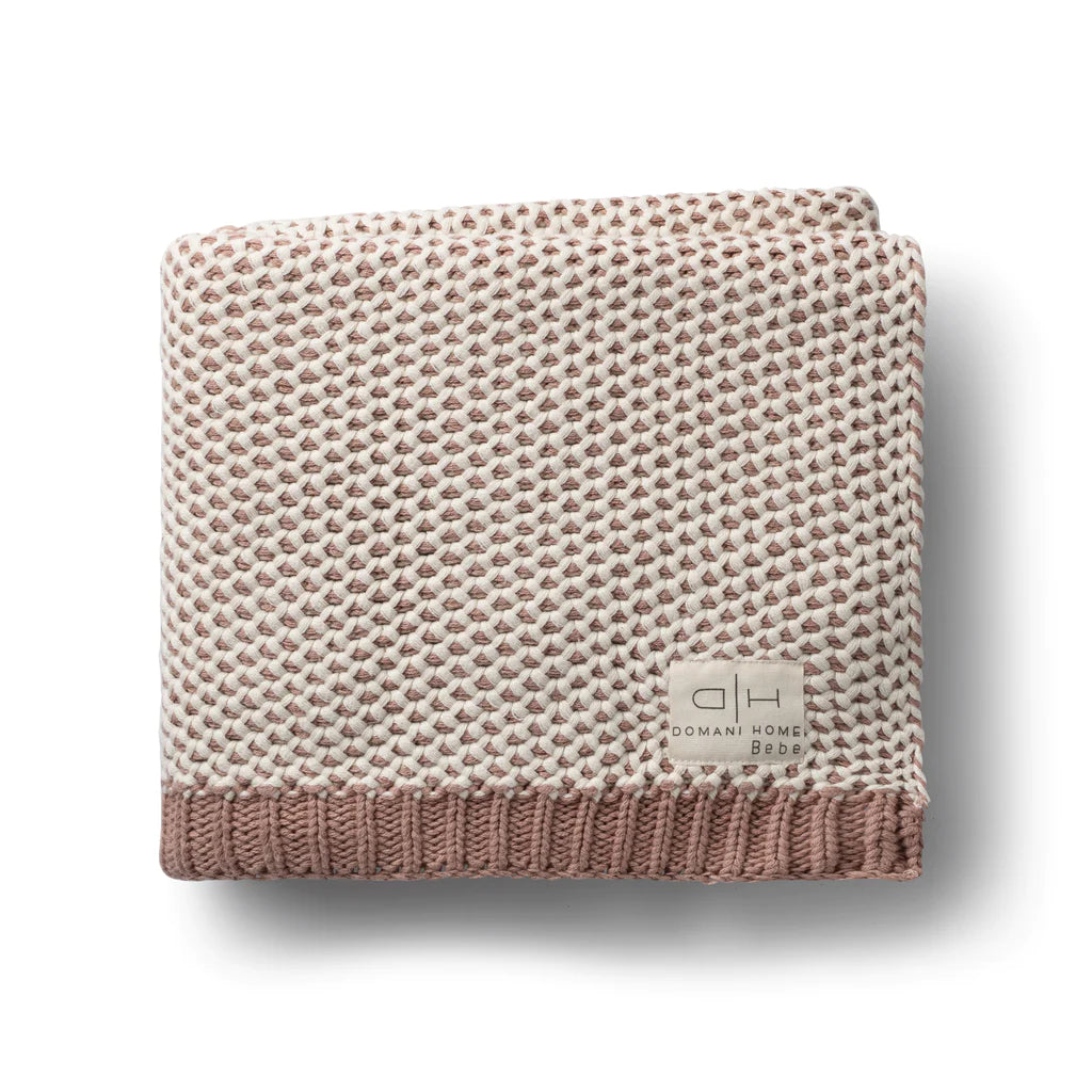 Domani DH BABY BLANKET HONEYCOMB BLUSH